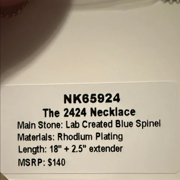 Stunning Blue Crystal Necklace with Silver Chain - Picture 2 of 2